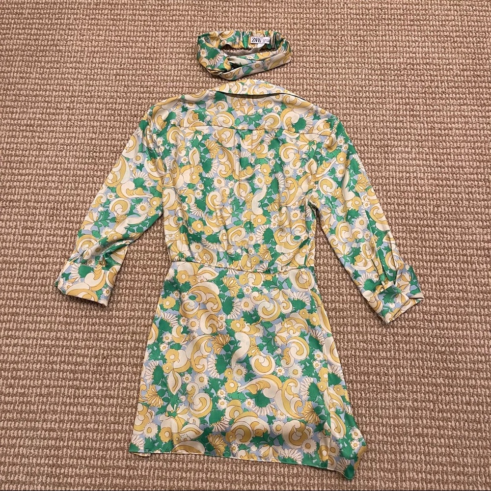Zara Printed Dress with Headband Small NWT - Picture 11 of 11
